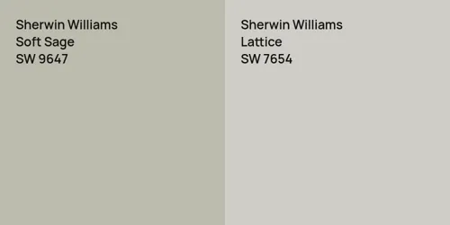 SW 9647 Soft Sage vs SW 7654 Lattice