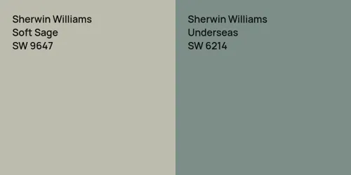 SW 9647 Soft Sage vs SW 6214 Underseas