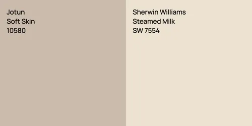 10580 Soft Skin vs SW 7554 Steamed Milk