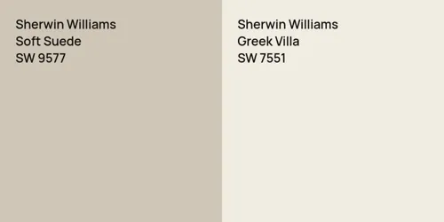 SW 9577 Soft Suede vs SW 7551 Greek Villa