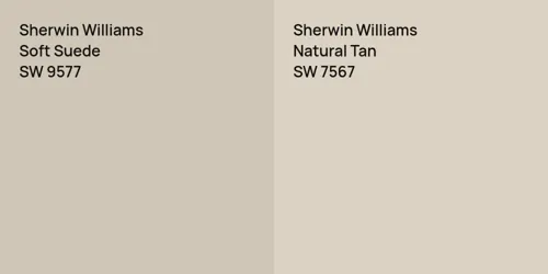 SW 9577 Soft Suede vs SW 7567 Natural Tan