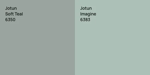 6350 Soft Teal vs 6383 Imagine