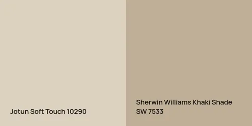 10290 Soft Touch vs SW 7533 Khaki Shade