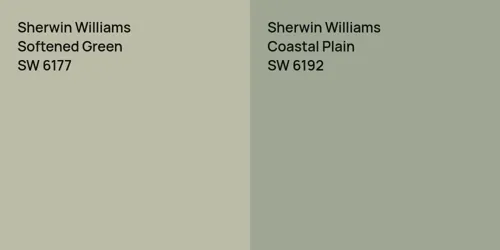 SW 6177 Softened Green vs SW 6192 Coastal Plain