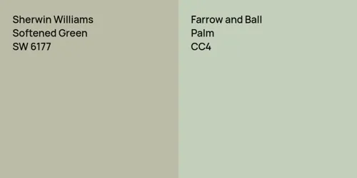 SW 6177 Softened Green vs CC4 Palm