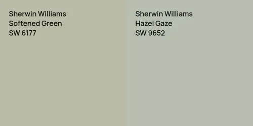 SW 6177 Softened Green vs SW 9652 Hazel Gaze