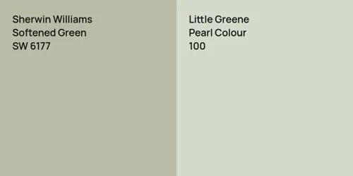 SW 6177 Softened Green vs 100 Pearl Colour