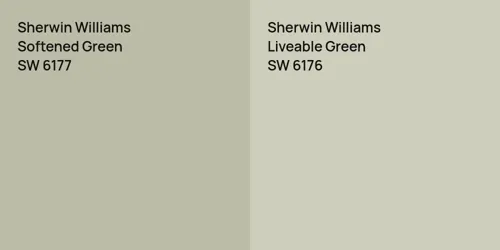 SW 6177 Softened Green vs SW 6176 Liveable Green