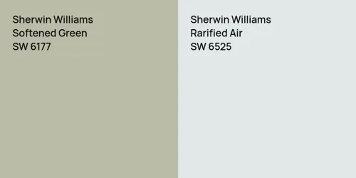 SW 6177 Softened Green vs SW 6525 Rarified Air