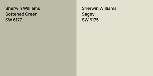 SW 6177 Softened Green vs SW 6175 Sagey