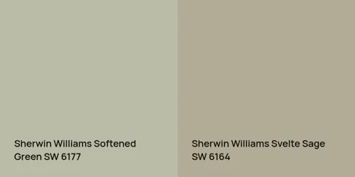 SW 6177 Softened Green vs SW 6164 Svelte Sage