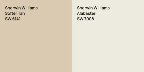 SW 6141 Softer Tan vs SW 7008 Alabaster