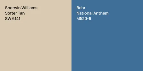 SW 6141 Softer Tan vs M520-6 National Anthem