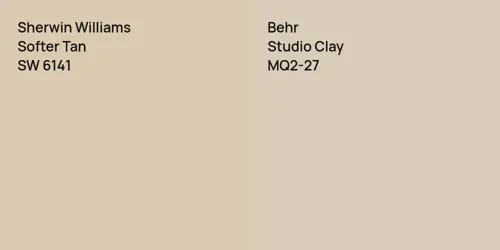 SW 6141 Softer Tan vs MQ2-27 Studio Clay