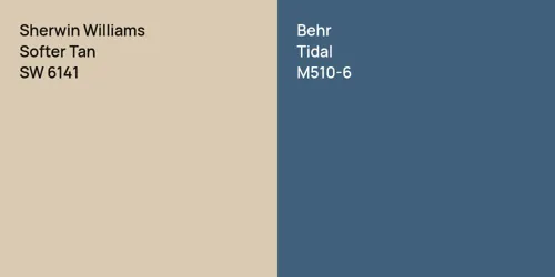 SW 6141 Softer Tan vs M510-6 Tidal