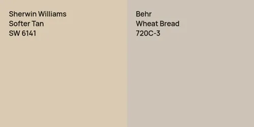 SW 6141 Softer Tan vs 720C-3 Wheat Bread