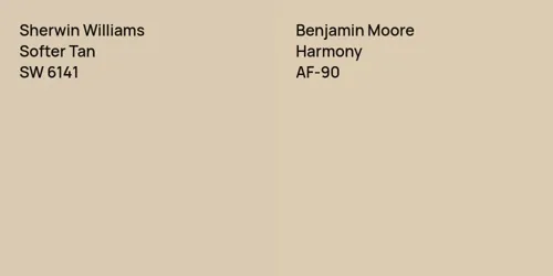 SW 6141 Softer Tan vs AF-90 Harmony