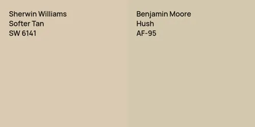 SW 6141 Softer Tan vs AF-95 Hush