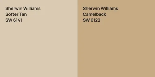 SW 6141 Softer Tan vs SW 6122 Camelback