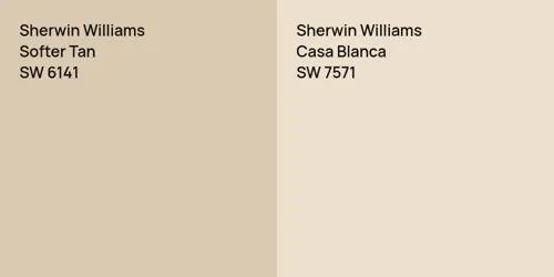 SW 6141 Softer Tan vs SW 7571 Casa Blanca