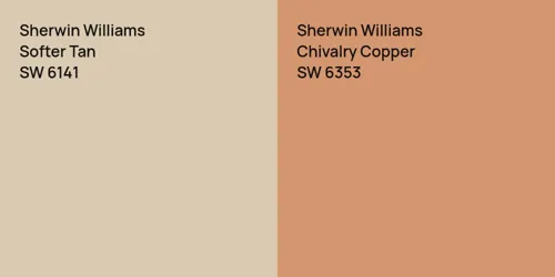 SW 6141 Softer Tan vs SW 6353 Chivalry Copper