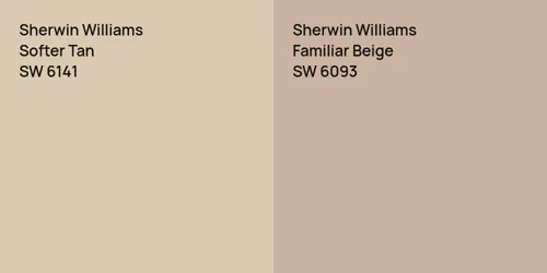 SW 6141 Softer Tan vs SW 6093 Familiar Beige