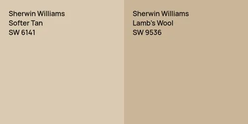 SW 6141 Softer Tan vs SW 9536 Lamb's Wool