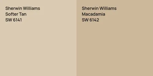 SW 6141 Softer Tan vs SW 6142 Macadamia