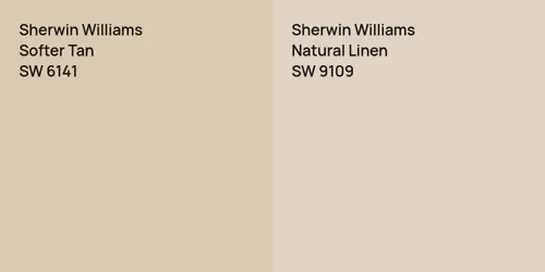 SW 6141 Softer Tan vs SW 9109 Natural Linen