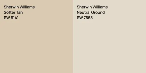 SW 6141 Softer Tan vs SW 7568 Neutral Ground