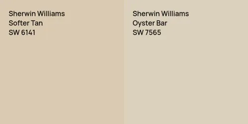 SW 6141 Softer Tan vs SW 7565 Oyster Bar