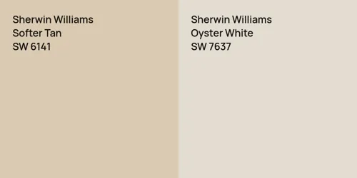 SW 6141 Softer Tan vs SW 7637 Oyster White