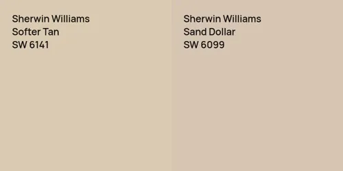 SW 6141 Softer Tan vs SW 6099 Sand Dollar