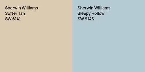 SW 6141 Softer Tan vs SW 9145 Sleepy Hollow