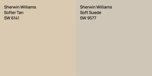 SW 6141 Softer Tan vs SW 9577 Soft Suede