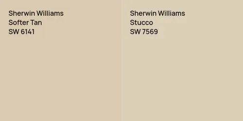 SW 6141 Softer Tan vs SW 7569 Stucco