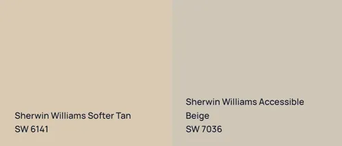 SW 6141 Softer Tan vs SW 7036 Accessible Beige