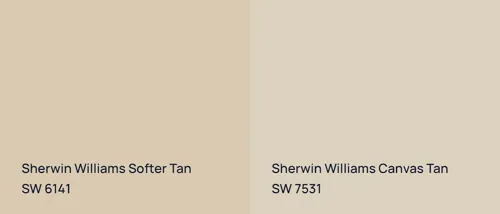 SW 6141 Softer Tan vs SW 7531 Canvas Tan