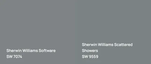 SW 7074 Software vs SW 9559 Scattered Showers