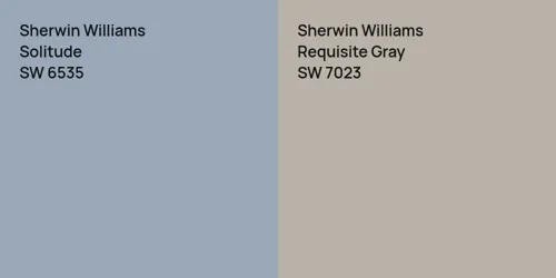 SW 6535 Solitude vs SW 7023 Requisite Gray