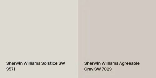 SW 9571 Solstice vs SW 7029 Agreeable Gray