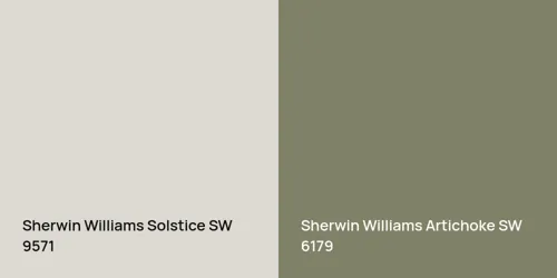 SW 9571 Solstice vs SW 6179 Artichoke