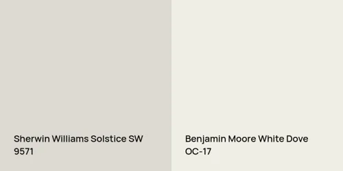 SW 9571 Solstice vs OC-17 White Dove