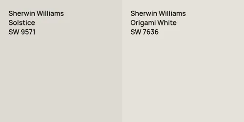 SW 9571 Solstice vs SW 7636 Origami White