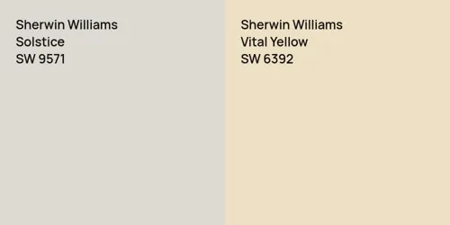 SW 9571 Solstice vs SW 6392 Vital Yellow