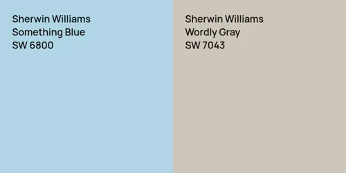 SW 6800 Something Blue vs SW 7043 Wordly Gray