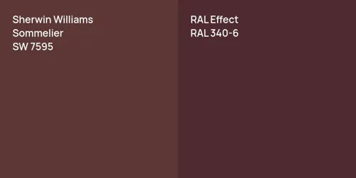 SW 7595 Sommelier vs RAL 340-6 