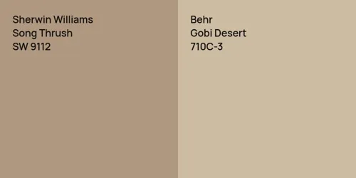 SW 9112 Song Thrush vs 710C-3 Gobi Desert