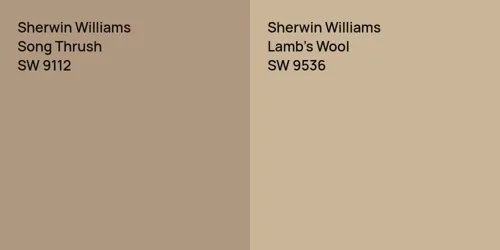 SW 9112 Song Thrush vs SW 9536 Lamb's Wool