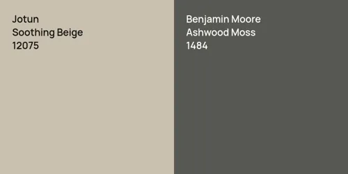 12075 Soothing Beige vs 1484 Ashwood Moss